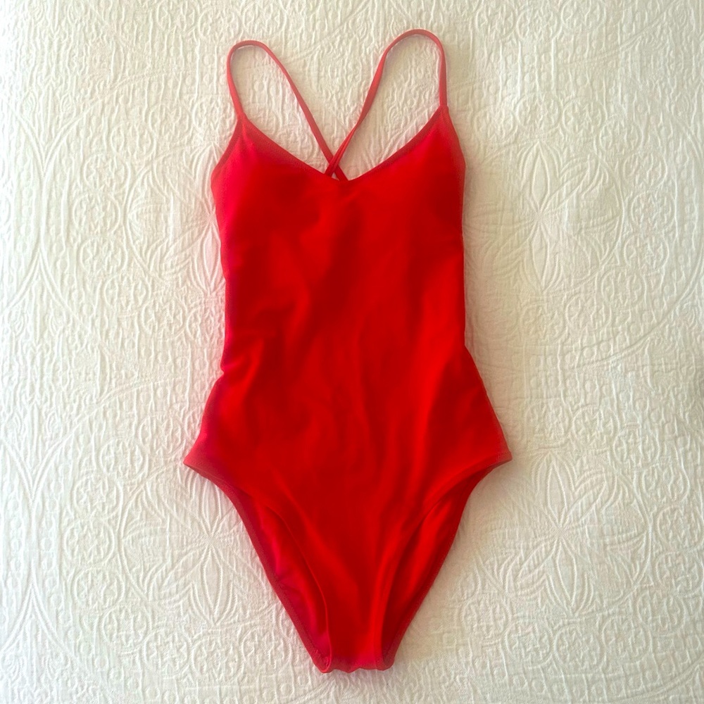 Aerie Strappy Back One Piece Swimsuit - Small Long